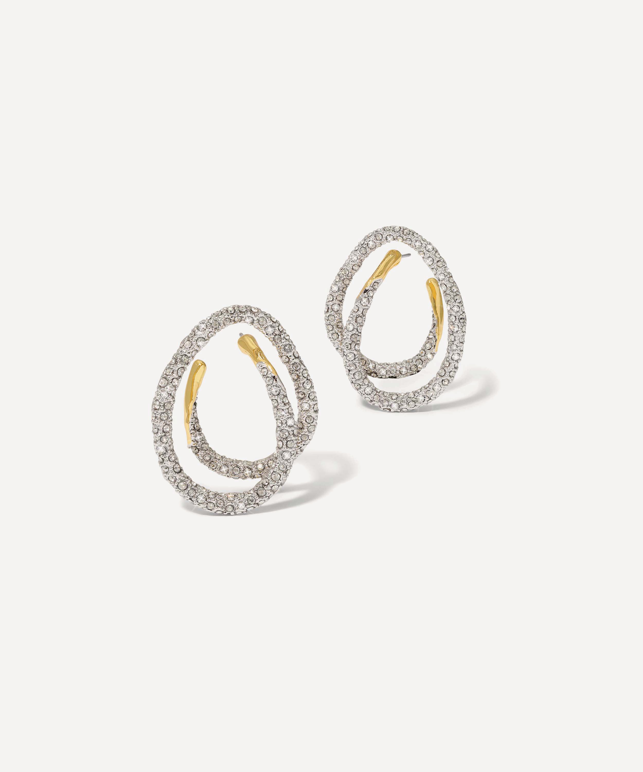 Alexis Bittar - 14ct Gold-Plated Solanales Crystal Spiral Earrings image number 0