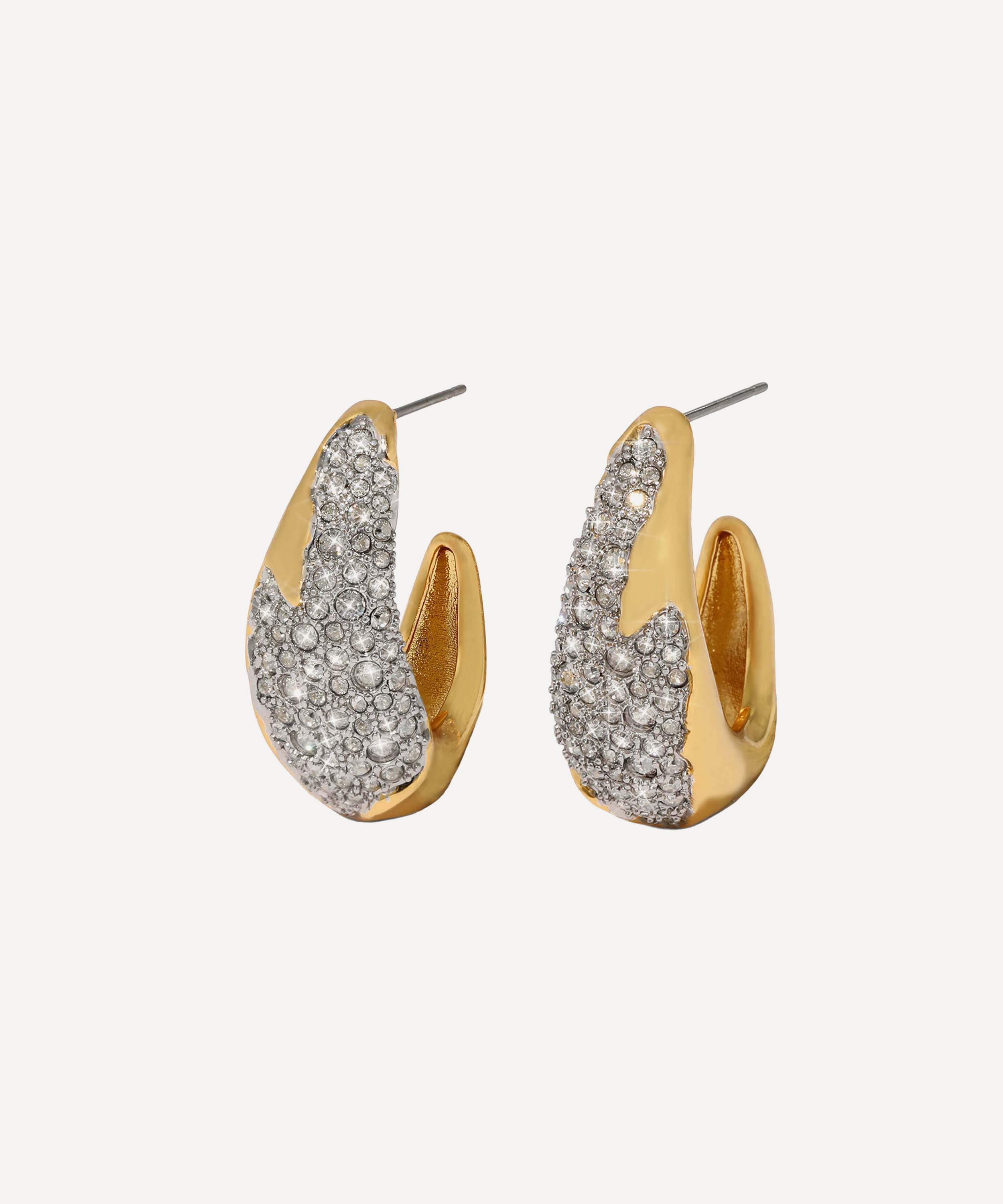 Alexis Bittar - 14ct Gold-Plated Solanales Crystal Hoop Earrings