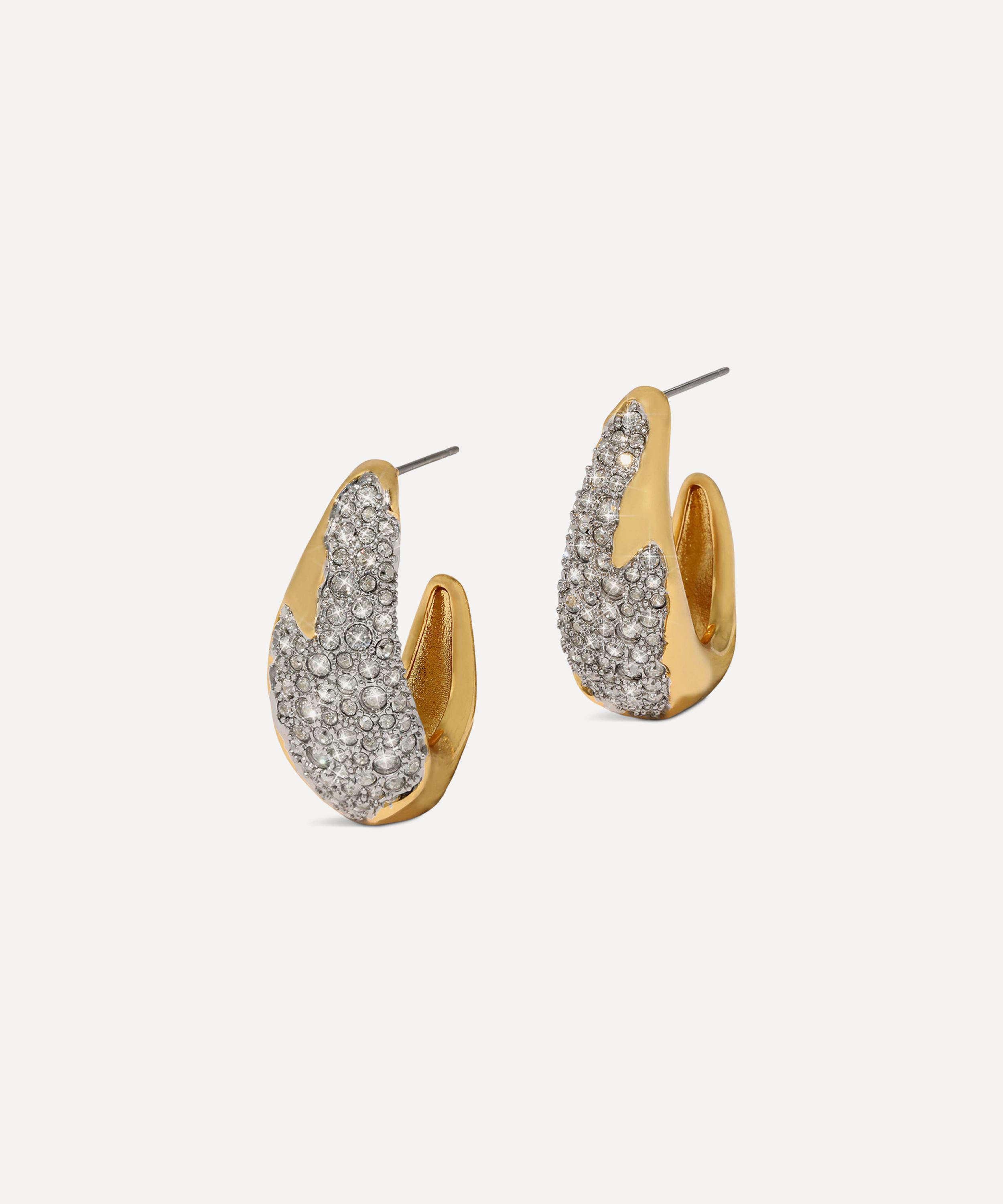 Alexis Bittar - 14ct Gold-Plated Solanales Crystal Hoop Earrings image number 0