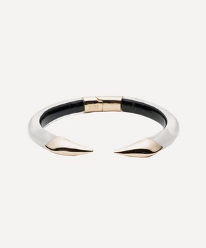 Alexis Bittar - 14ct Gold-Plated Mirrored Pyramid Lucite Brake Hinge Cuff Bracelet image number 0