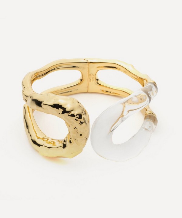 Alexis Bittar - 14ct Gold-Plated Dream Rain Large Link Cuff Bracelet image number null