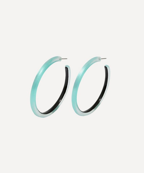 Alexis Bittar - 14ct Gold-Plated Skinny Lucite Hoop Earrings image number null