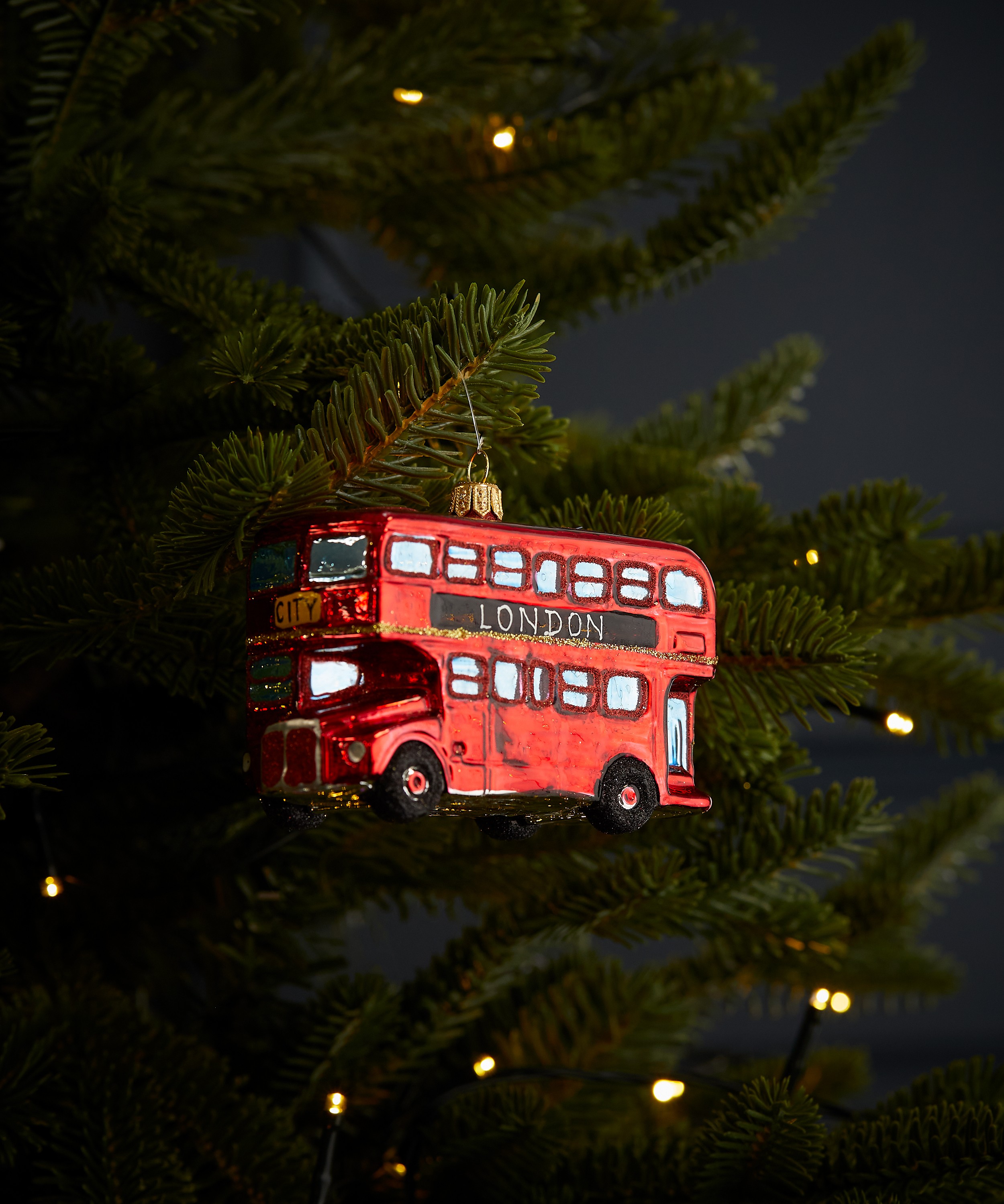 Christmas - London Bus Tree Ornament image number 1