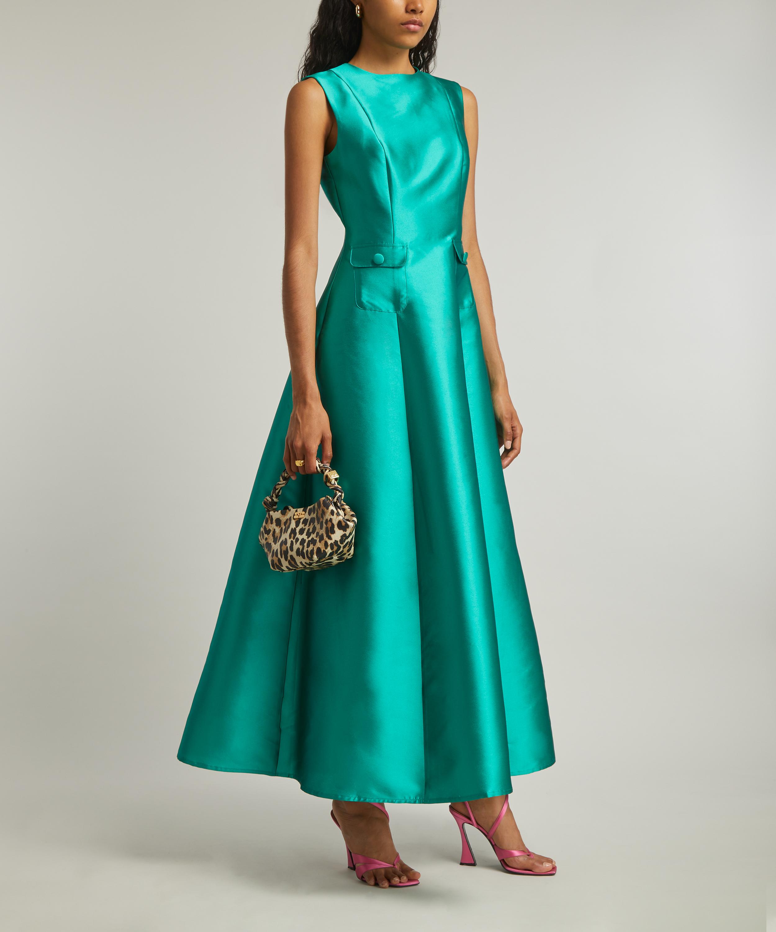 Maria de la Orden - Albane Silk-Blend Emerald Dress image number 1