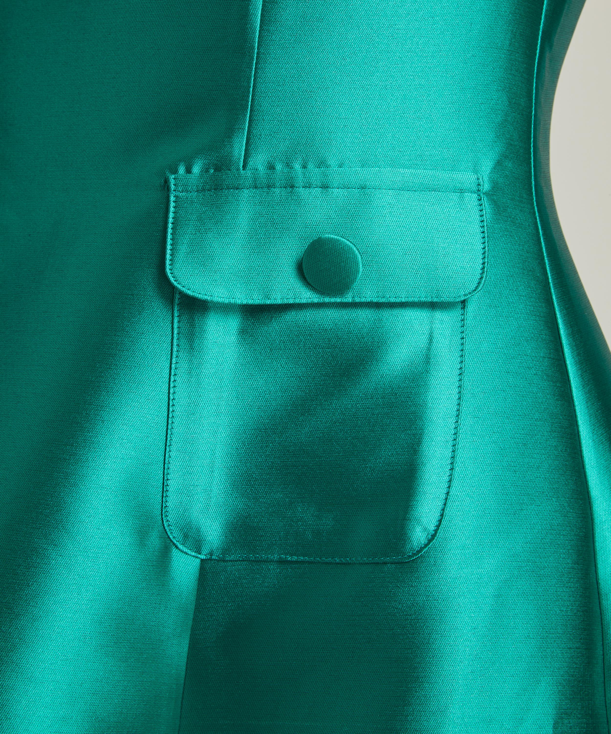 Maria de la Orden - Albane Silk-Blend Emerald Dress image number 4