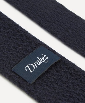 Drakes - Block Stripe Knitted Silk Tie image number 2