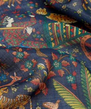 Drakes - Mughal Print Wool-Silk Scarf image number 3