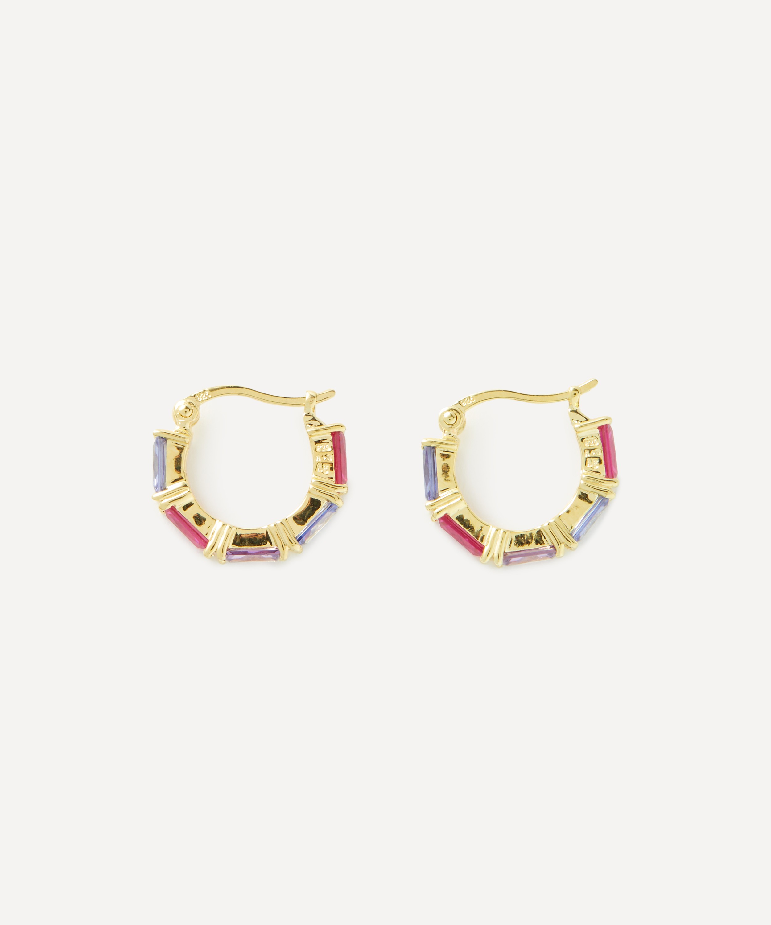 Anna + Nina - 14ct Gold-Plated Afterglow Hoop Earrings