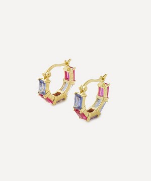 Anna + Nina - 14ct Gold-Plated Afterglow Hoop Earrings image number 1