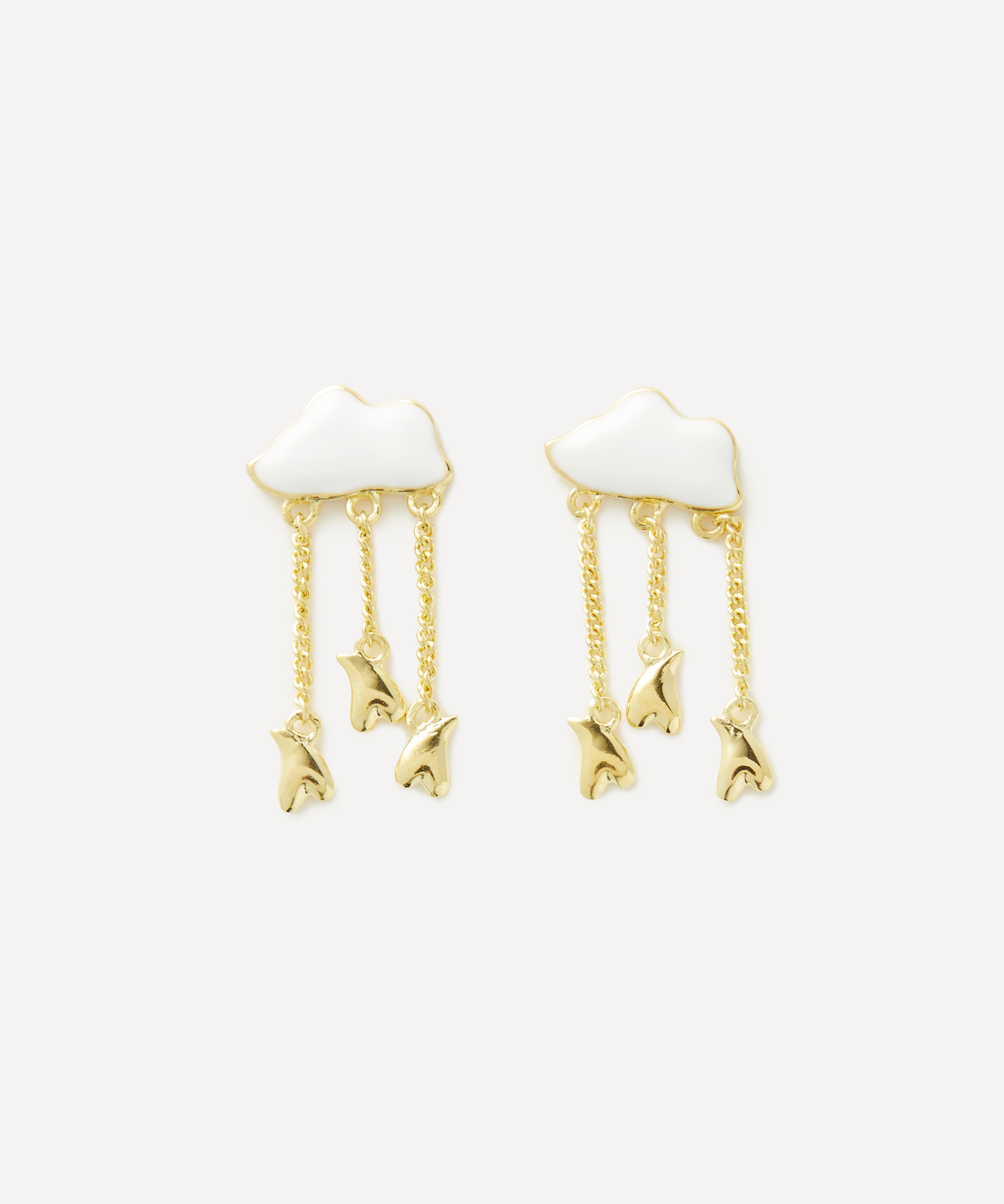Anna + Nina - 14ct Gold-Plated Cloud Nine Drop Earrings