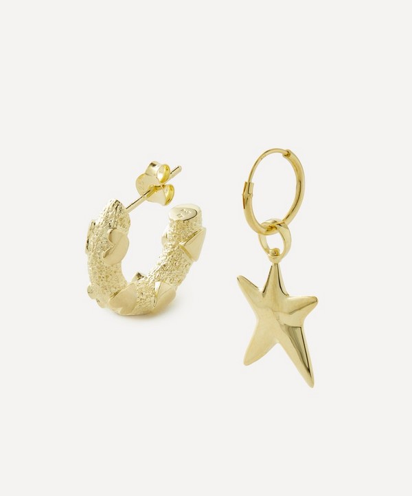 Anna + Nina - 14ct Gold-Plated Luminary Night Earrings image number null