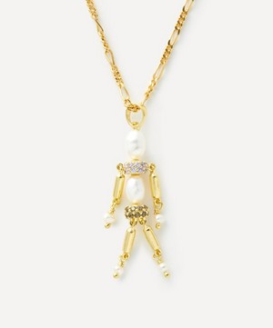 Anna + Nina - 14ct Gold-Plated Rocket Man Pendant Necklace image number 0