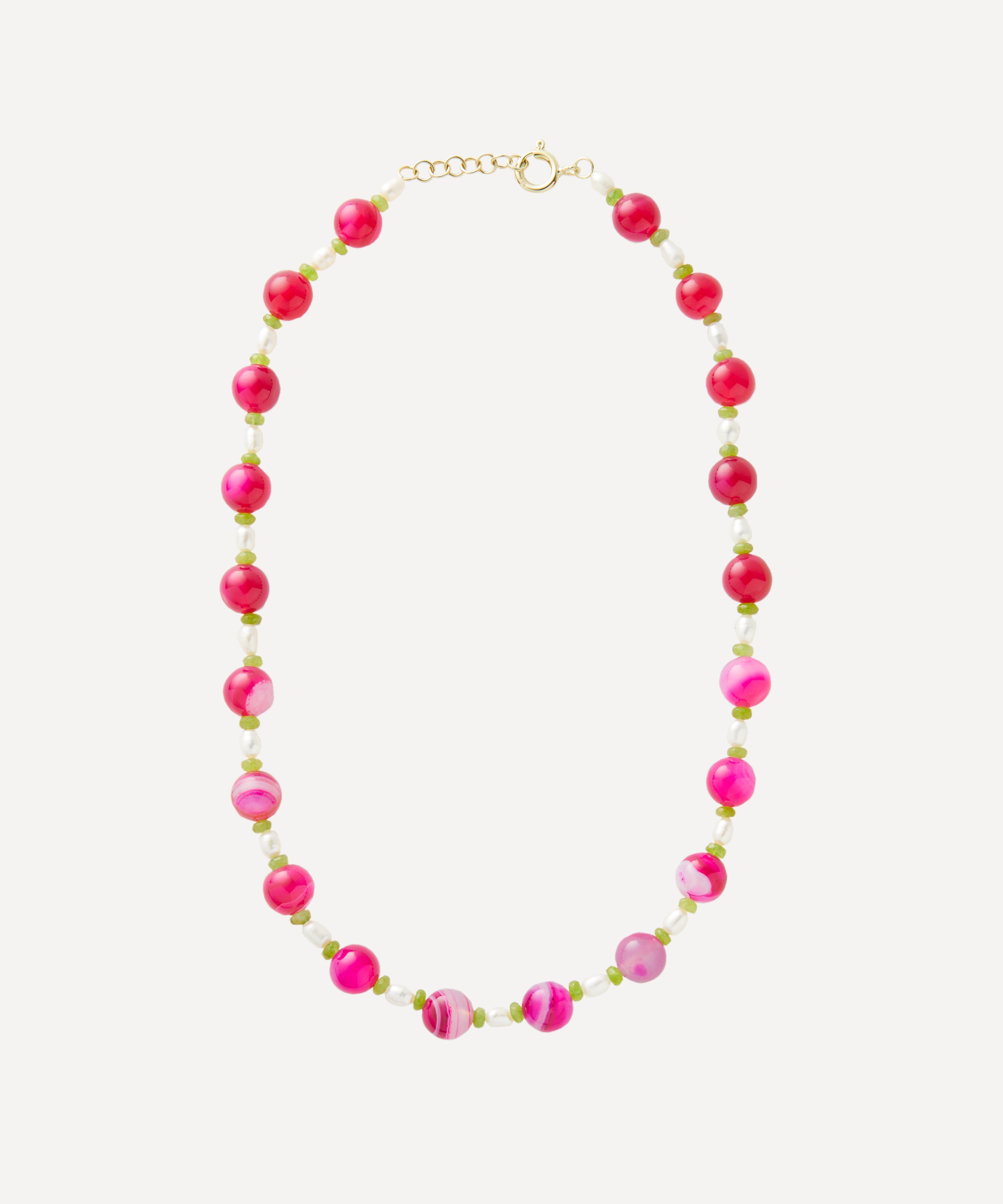 Anna + Nina - 14ct Gold-Plated Love and Happiness Bead Necklace