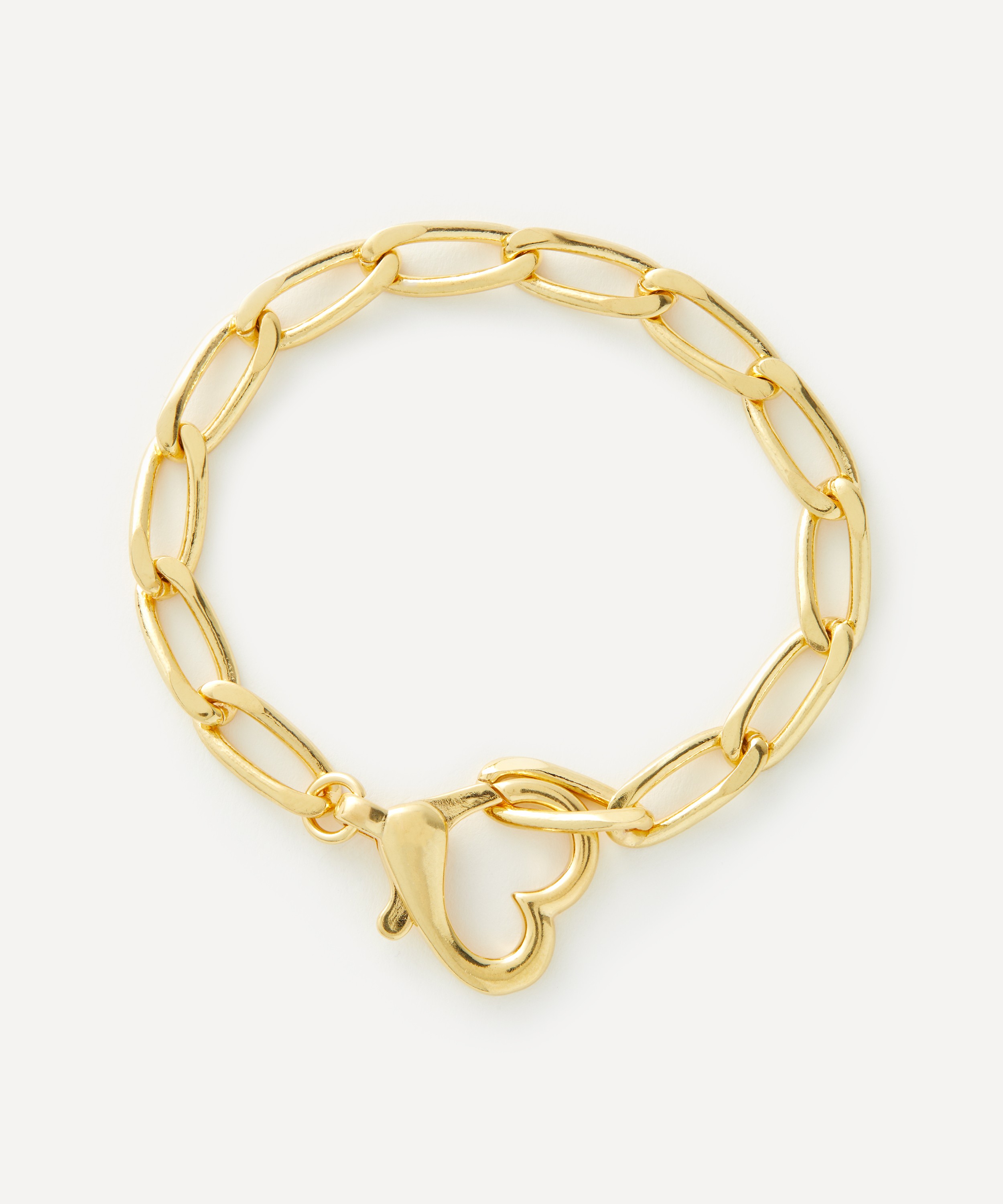 Anna + Nina - Gold-Plated Locked Love Chain Bracelet image number 0