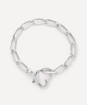 Anna + Nina - Silver-Plated Locked Love Chain Bracelet image number 0