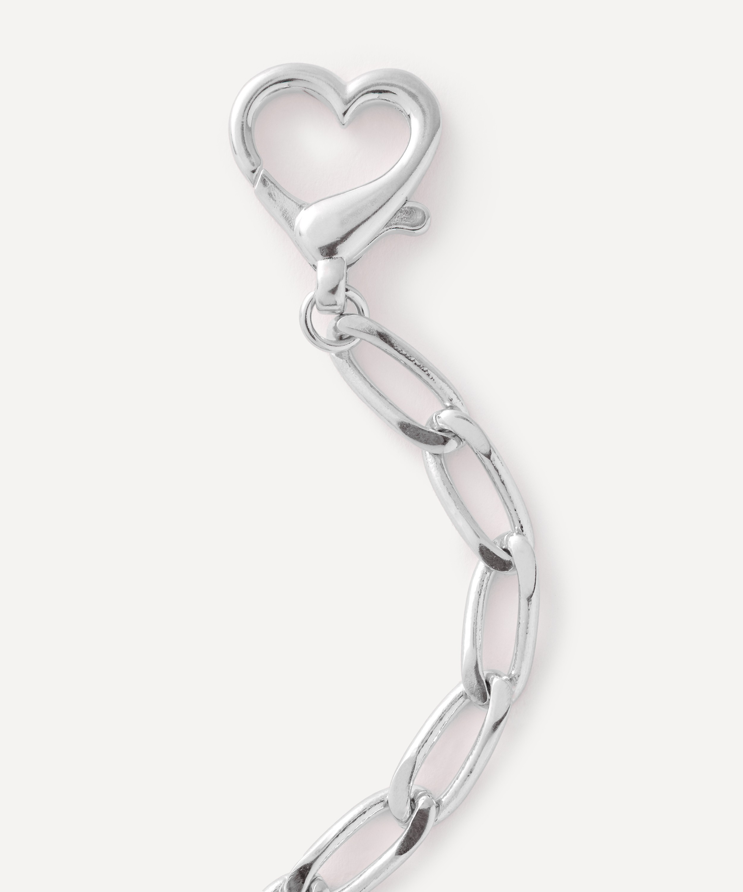 Anna + Nina - Silver-Plated Locked Love Chain Bracelet image number 1