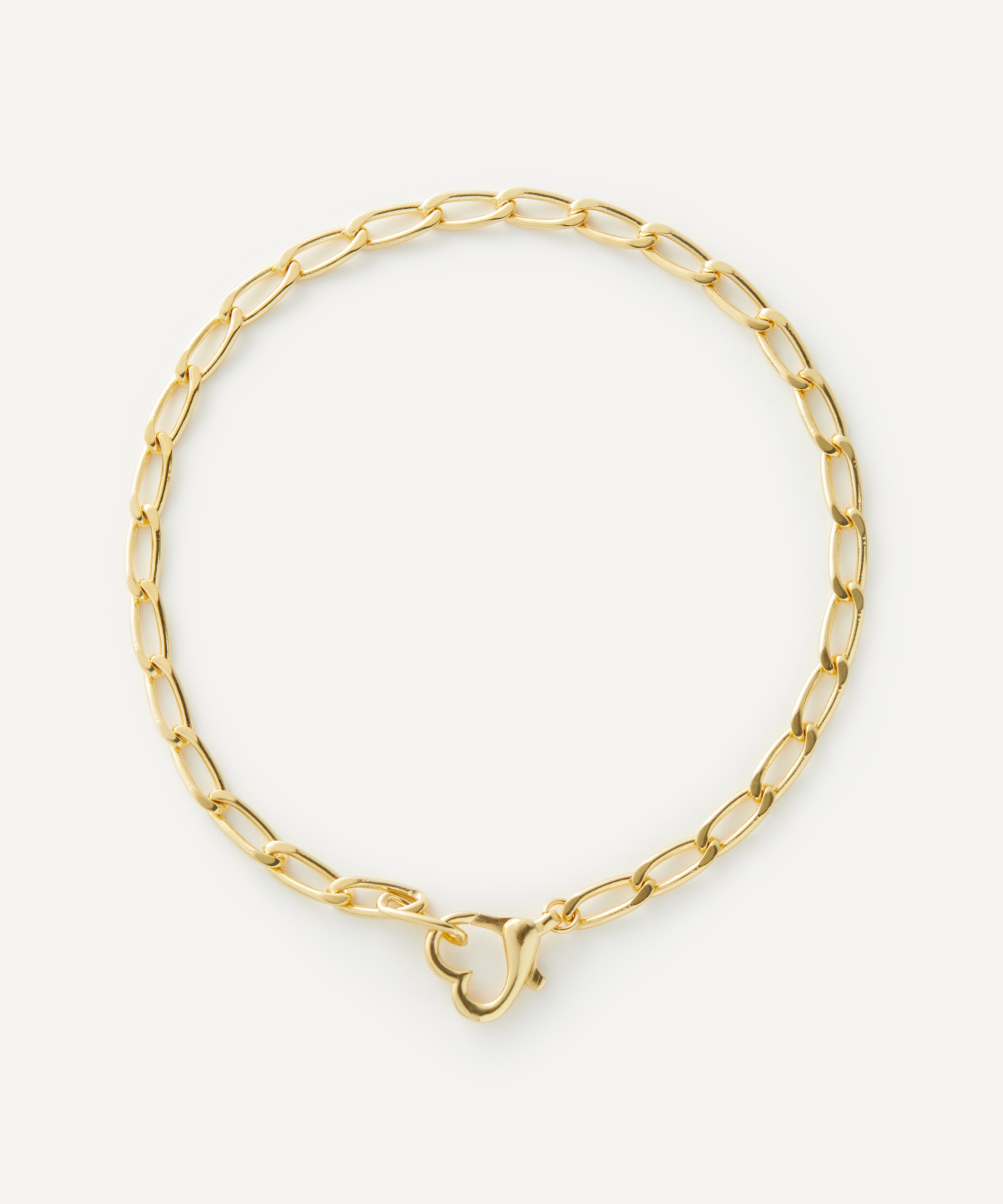 Anna + Nina - Gold-Plated Locked Love Chain Necklace