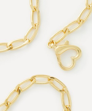 Anna + Nina - Gold-Plated Locked Love Chain Necklace image number 1