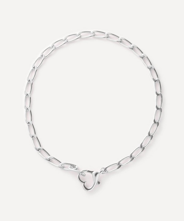 Anna + Nina - Silver-Plated Locked Love Chain Necklace