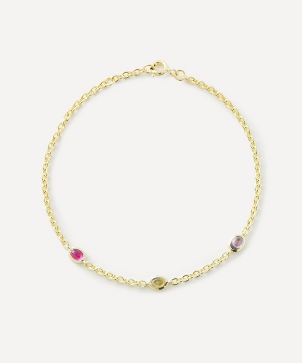 Anna + Nina - 14ct Gold-Plated Ziggy Chain Bracelet image number null