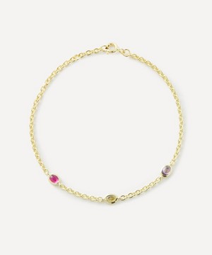 Anna + Nina - 14ct Gold-Plated Ziggy Chain Bracelet image number 0