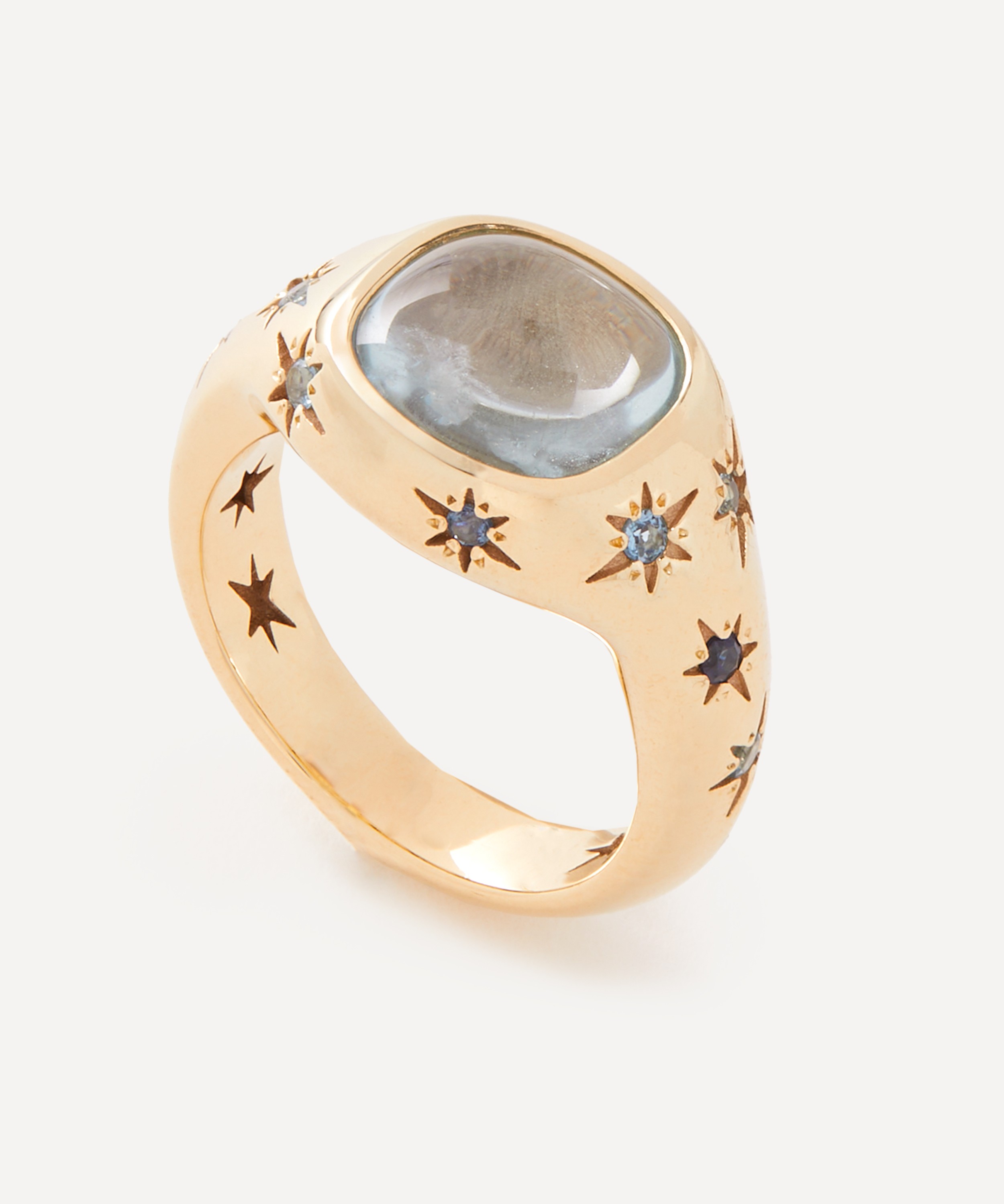 Liberty - 9ct Gold Ianthe Star Aquamarine Cocktail Ring image number 0