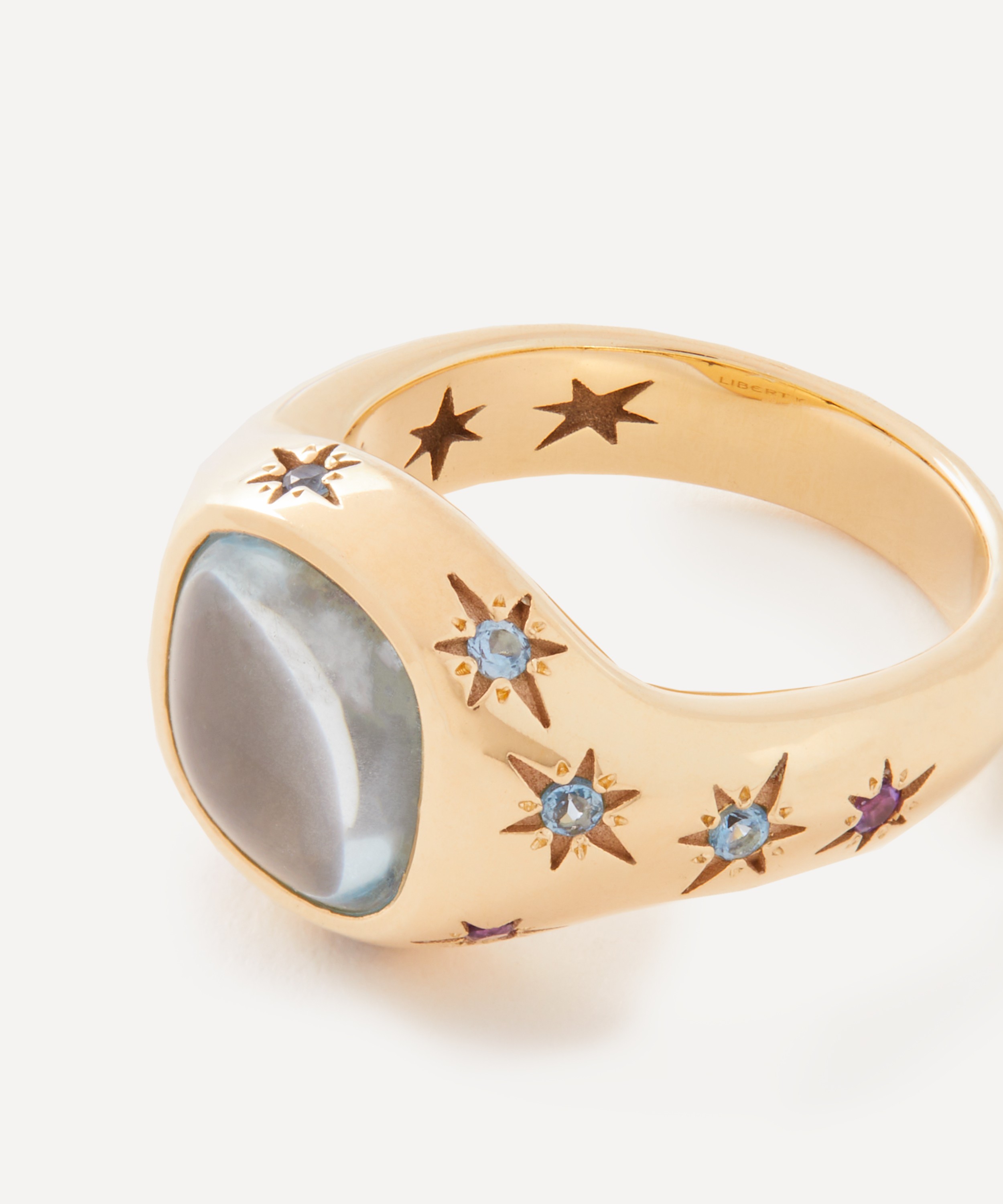 Liberty - 9ct Gold Ianthe Star Aquamarine Cocktail Ring image number 2