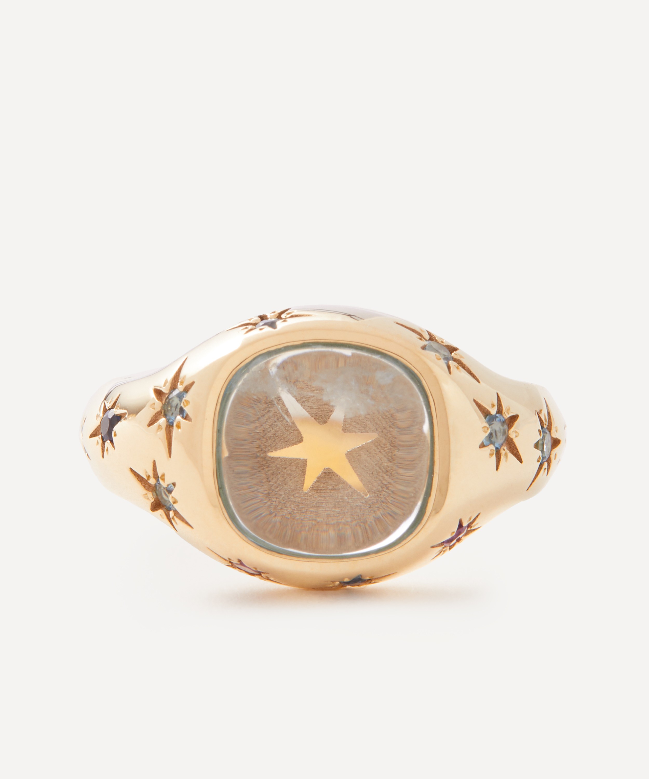 Liberty - 9ct Gold Ianthe Star Aquamarine Cocktail Ring image number 3