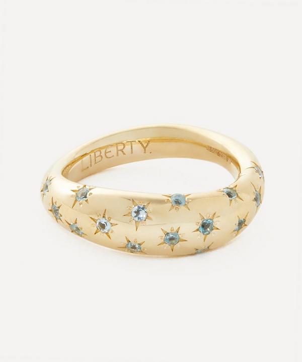 Liberty - 9ct Gold Ianthe Star Blue Swiss Topaz Ring