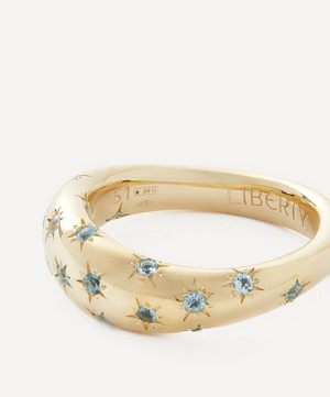 Liberty - 9ct Gold Ianthe Star Blue Swiss Topaz Ring image number 2