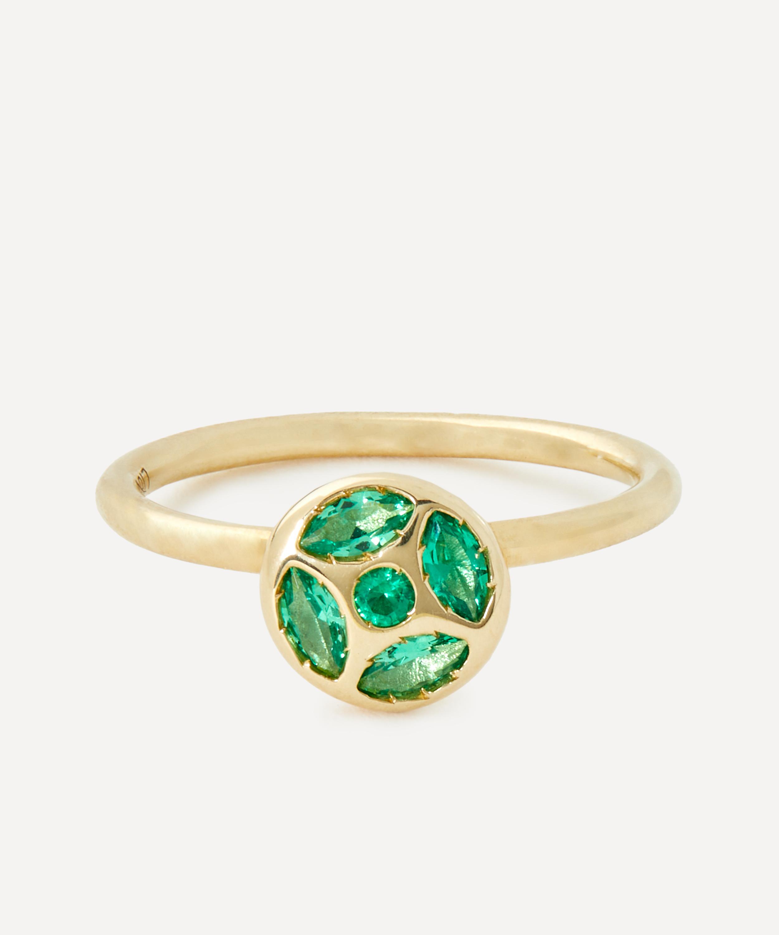 Liberty - 9ct Gold Aragon Flat Tsavorite Ring image number 0
