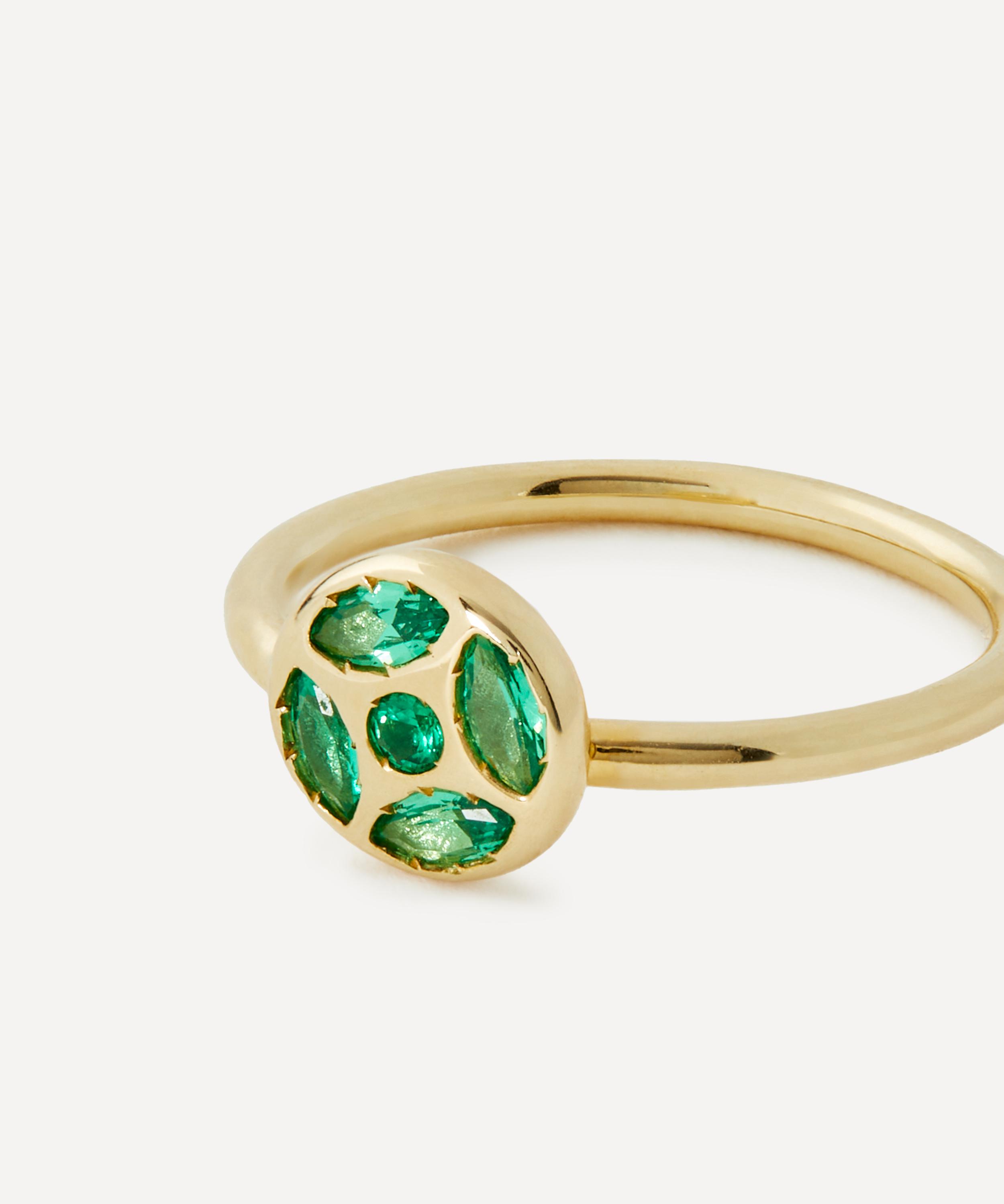 Liberty - 9ct Gold Aragon Flat Tsavorite Ring image number 1