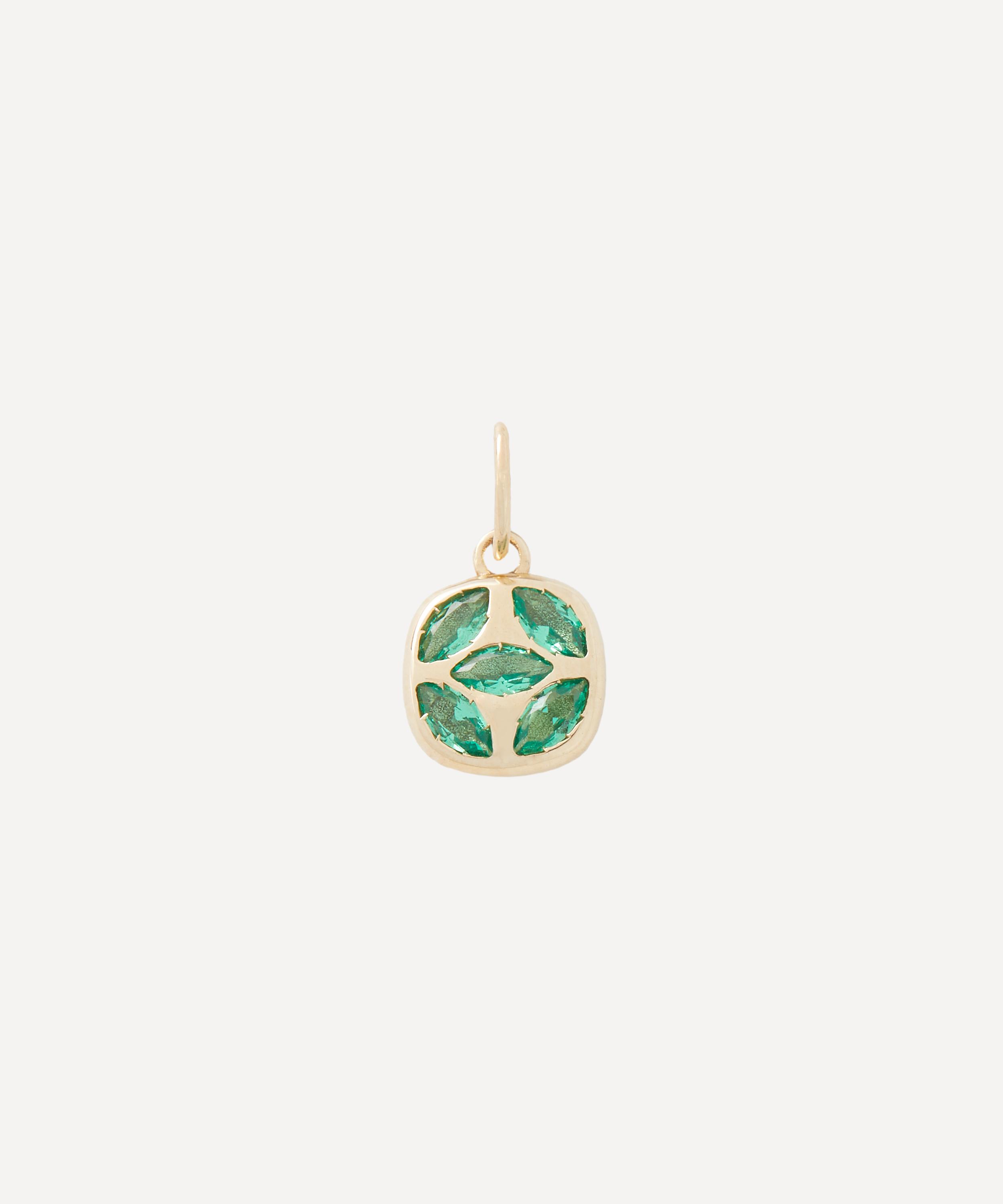 Liberty - 9ct Gold Aragon Flat Tsavorite Pendant image number 0