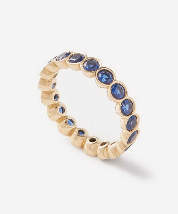 Liberty - 9ct Gold Riviere Blue Sapphire Ring