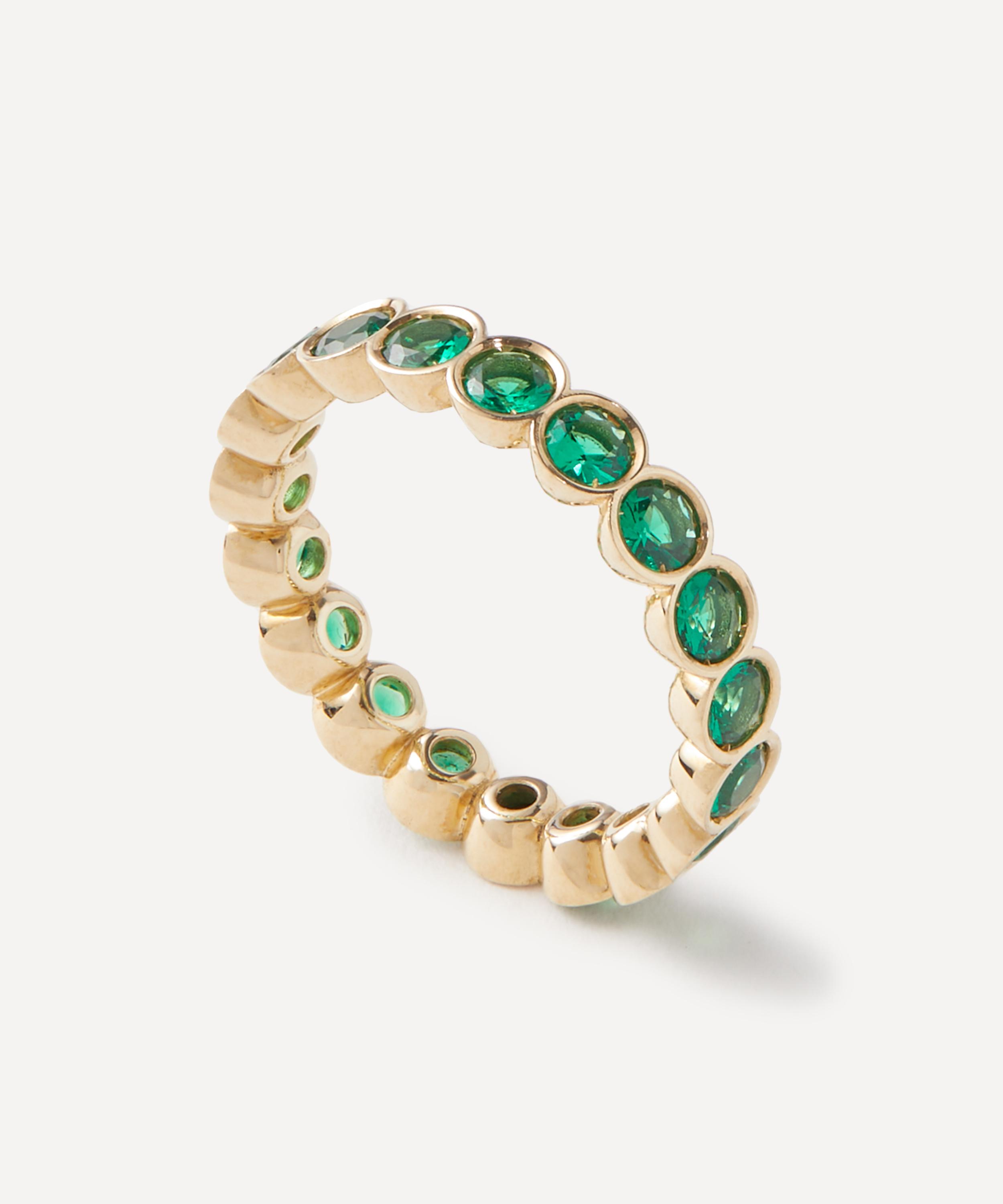 Liberty - 9ct Gold Riviere Tsavorite Ring image number 0