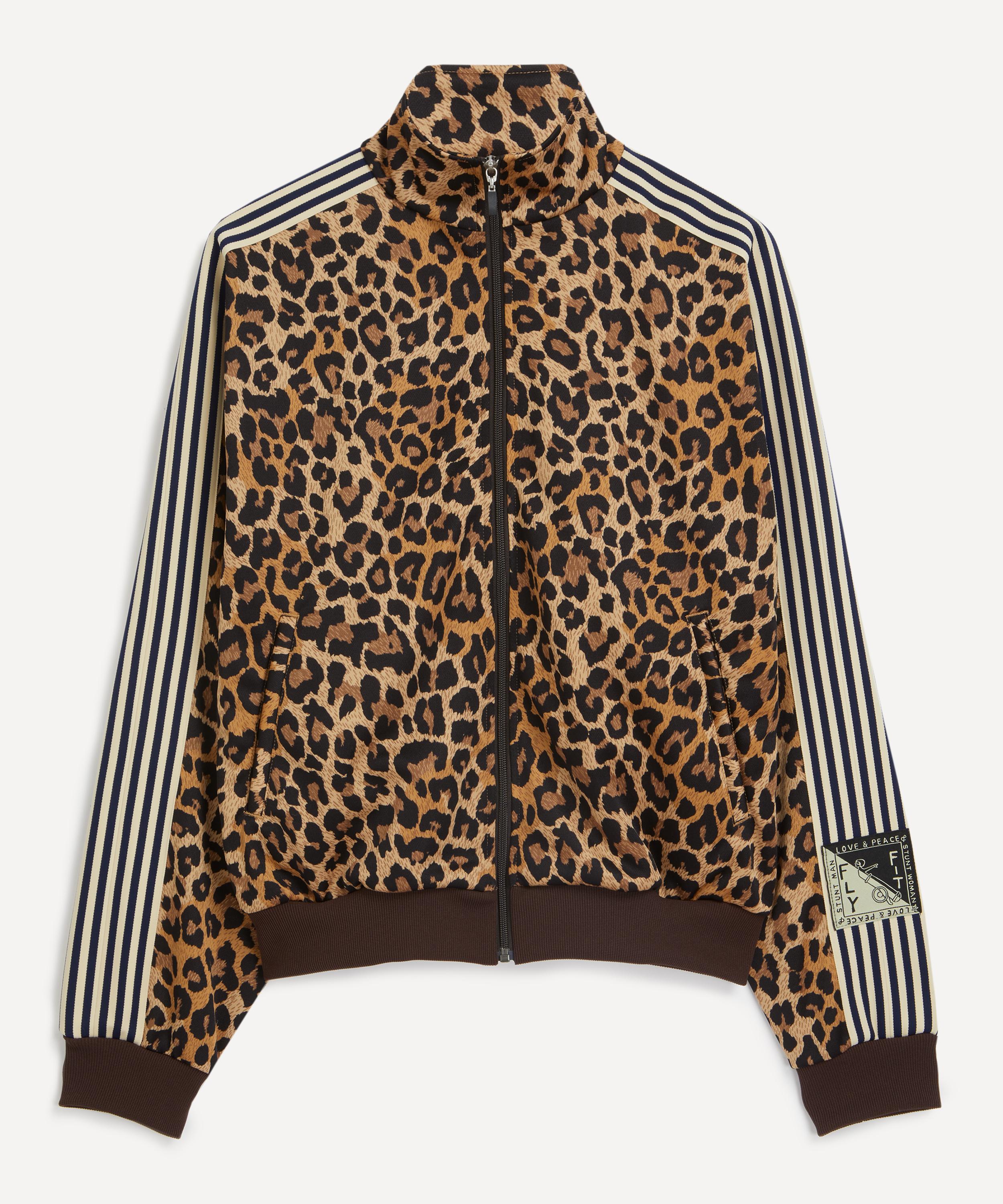 Kapital - Smooth Jersey Leopard STUNTMAN & WOMAN Track Jacket image number 0