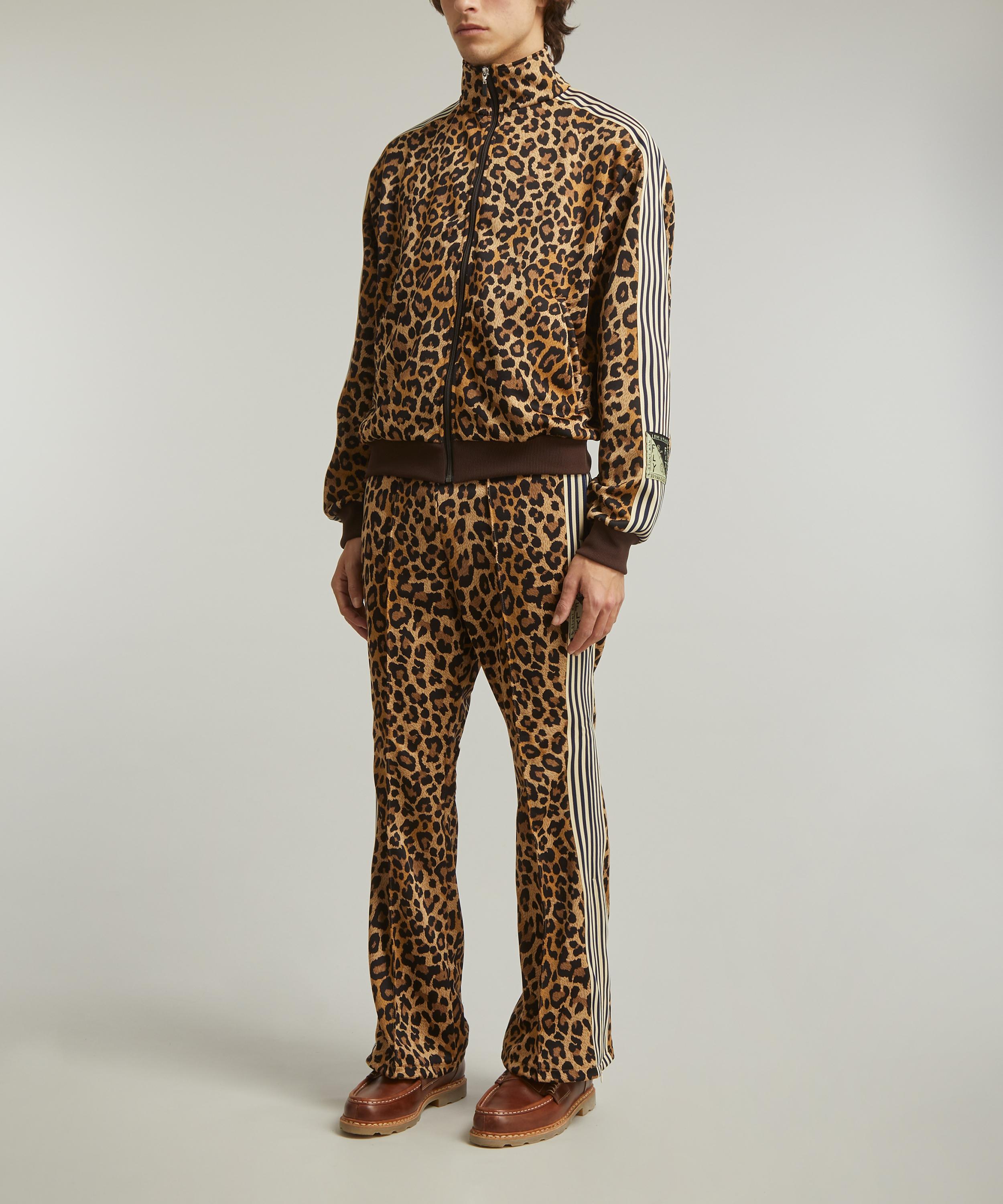 Kapital - Smooth Jersey Leopard STUNTMAN & WOMAN Track Jacket image number 1