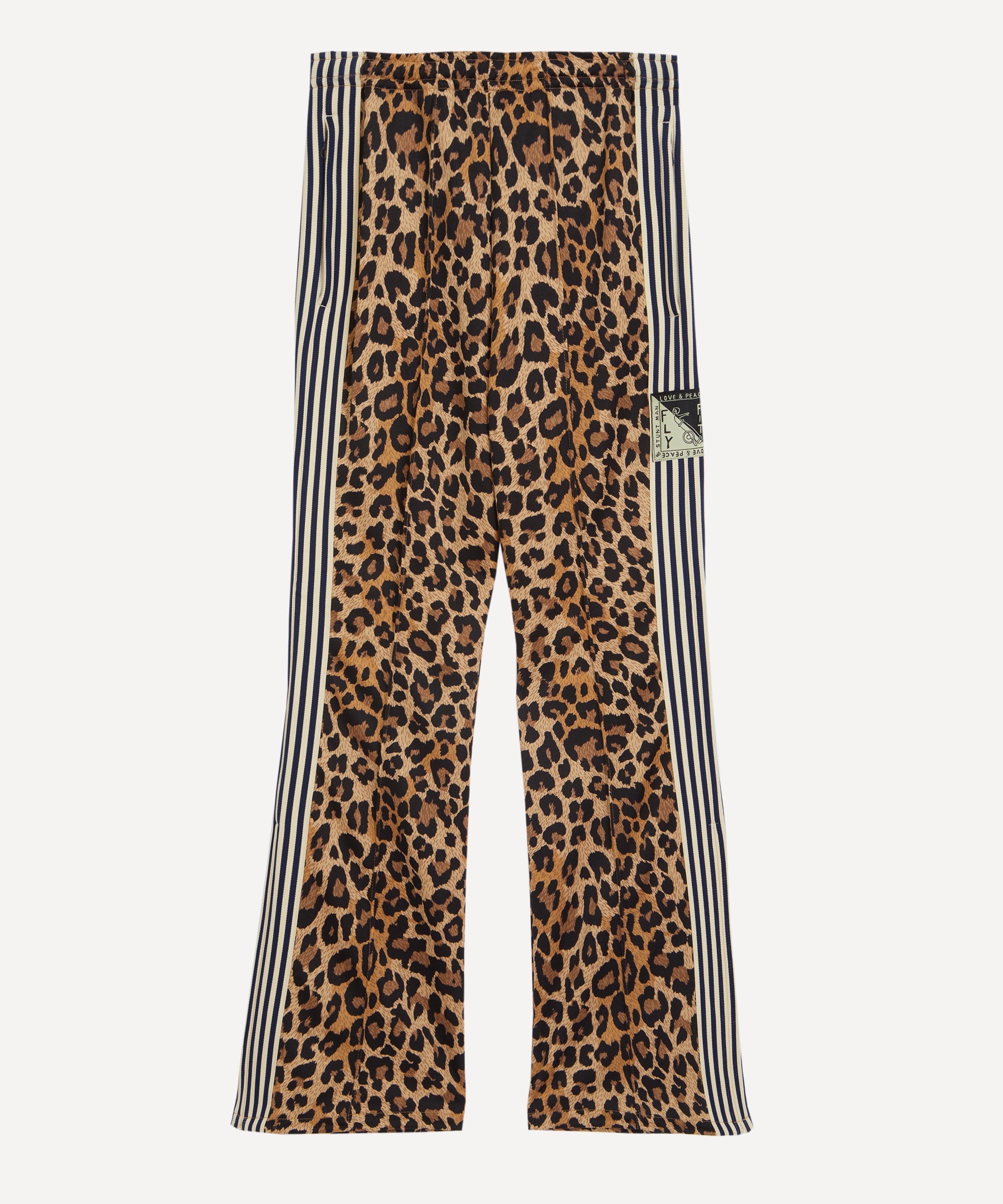 Kapital - Smooth Jersey Leopard STUNTMAN & WOMAN Track Trousers image number 0