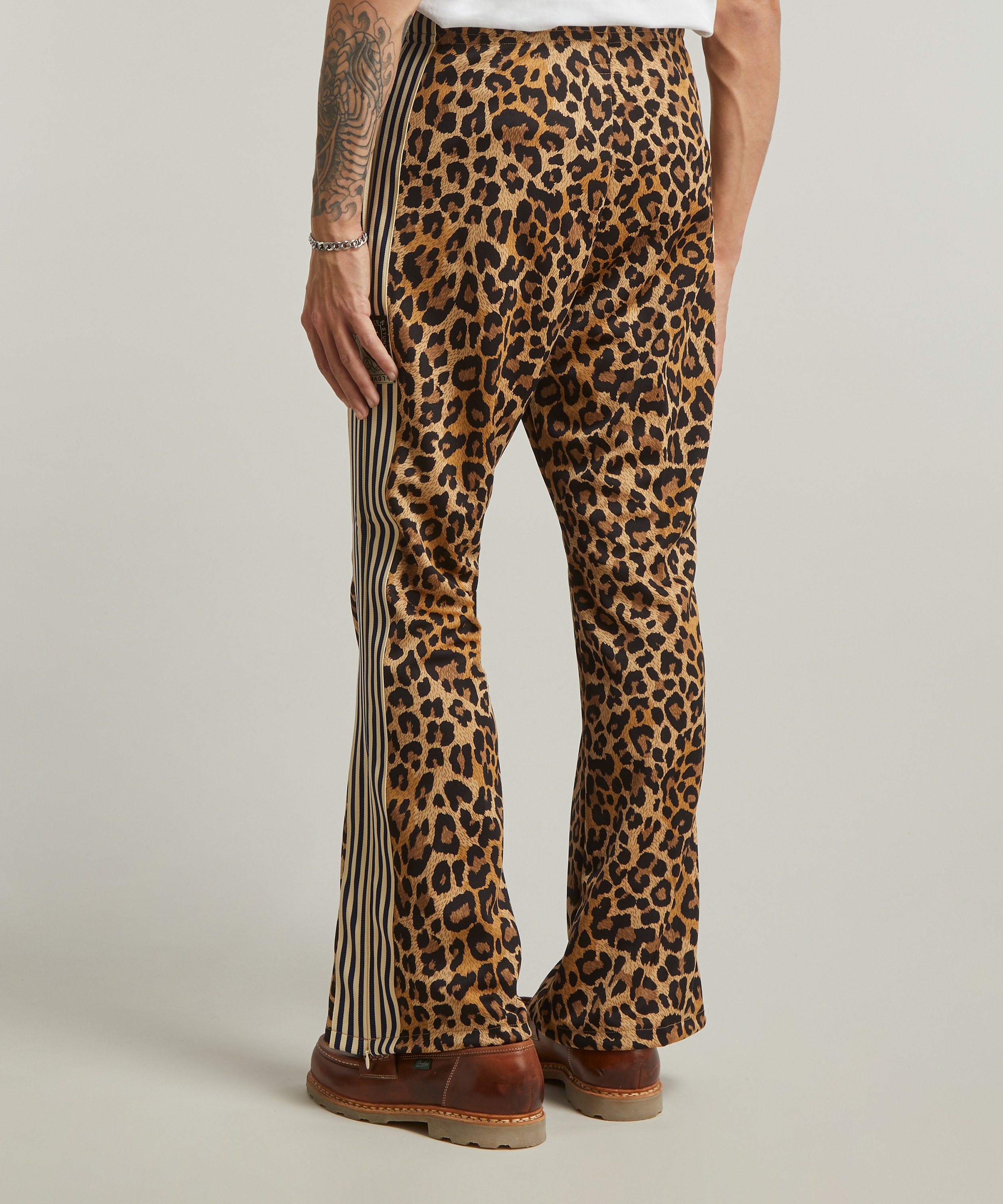 Kapital - Smooth Jersey Leopard STUNTMAN & WOMAN Track Trousers image number 3