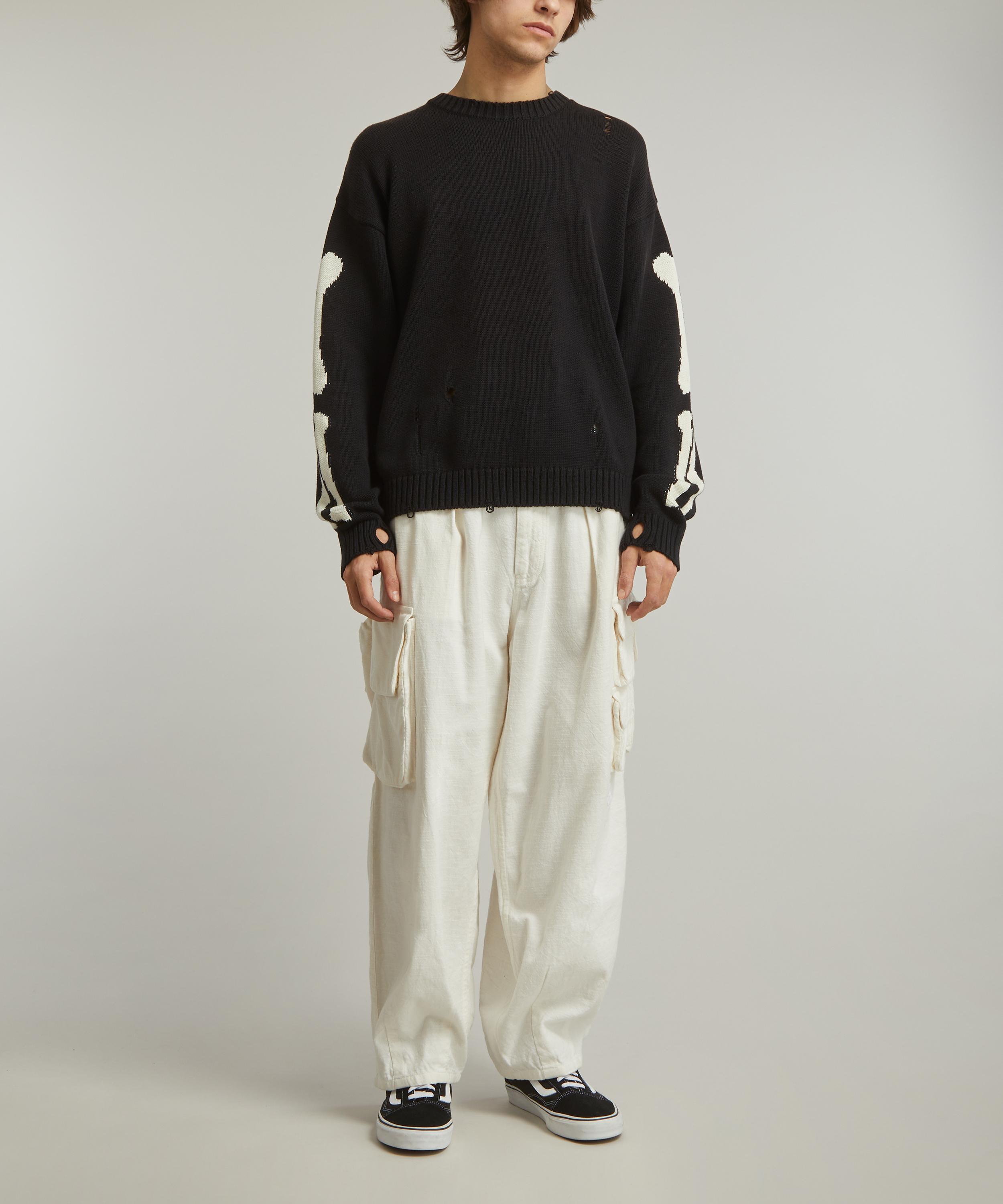 Kapital - 5G Cotton Knit BONE Crew Jumper image number 1