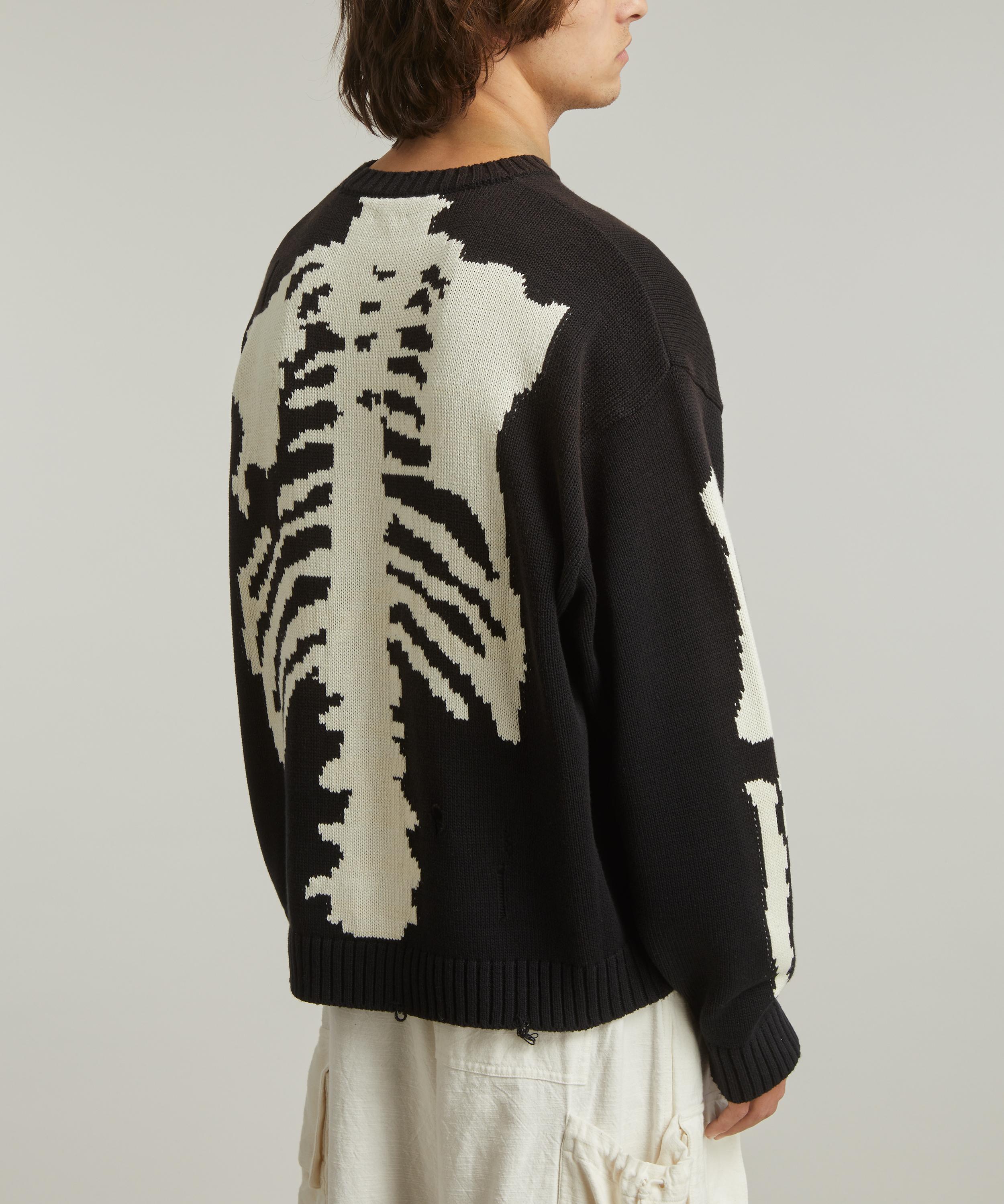 Kapital - 5G Cotton Knit BONE Crew Jumper image number 3