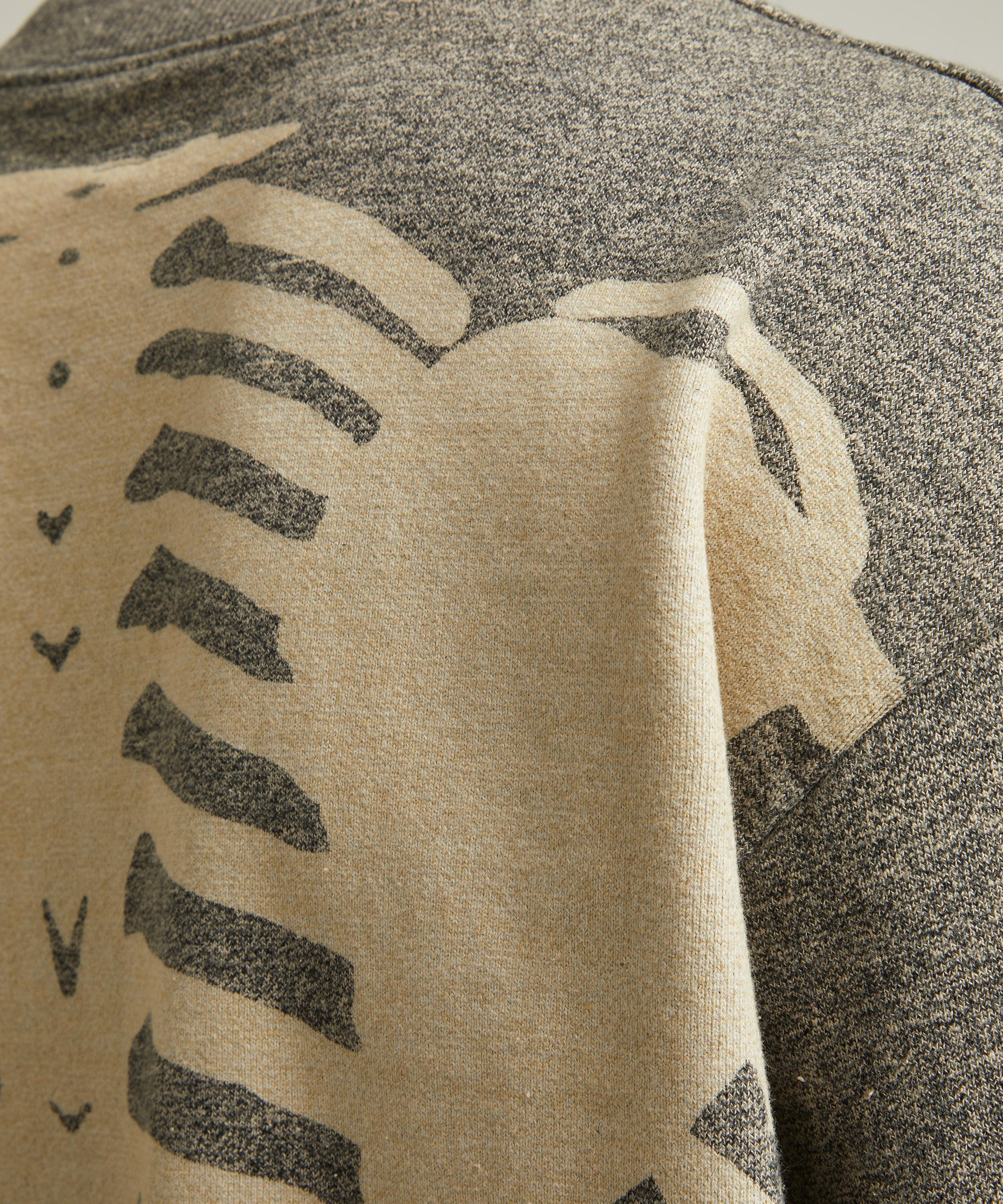 Kapital - Oversized Grandrelle Fleece Knit Bone Sweater image number 4