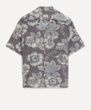 Kapital - KOCHI&ZEPHYR ANEMONE RANGLE Collar Silk Rayon Aloha Shirt image number 0