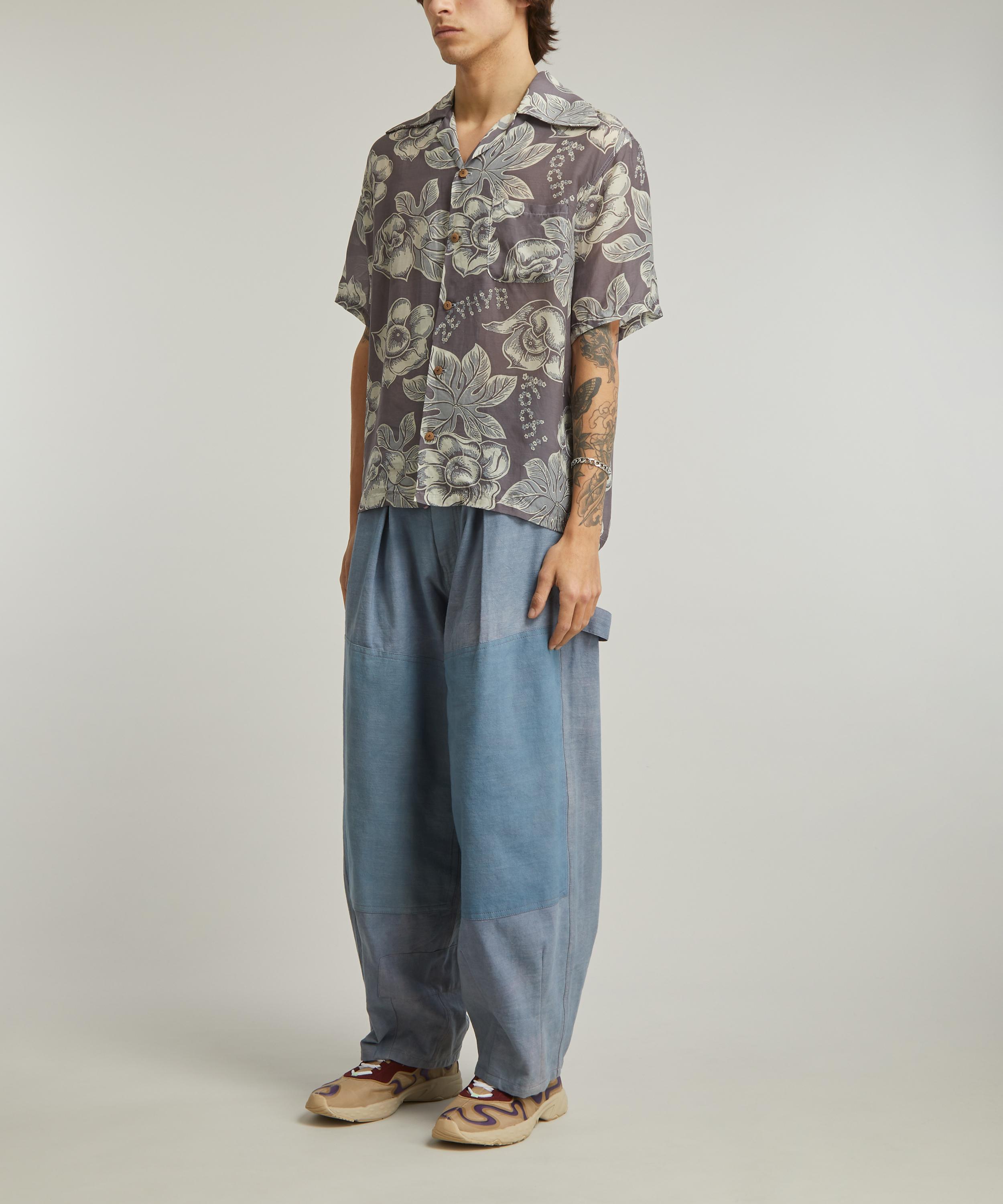 Kapital - KOCHI&ZEPHYR ANEMONE RANGLE Collar Silk Rayon Aloha Shirt image number 1