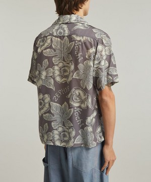 Kapital - KOCHI&ZEPHYR ANEMONE RANGLE Collar Silk Rayon Aloha Shirt image number 3