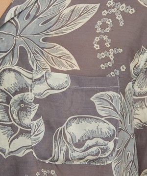 Kapital - KOCHI&ZEPHYR ANEMONE RANGLE Collar Silk Rayon Aloha Shirt image number 4