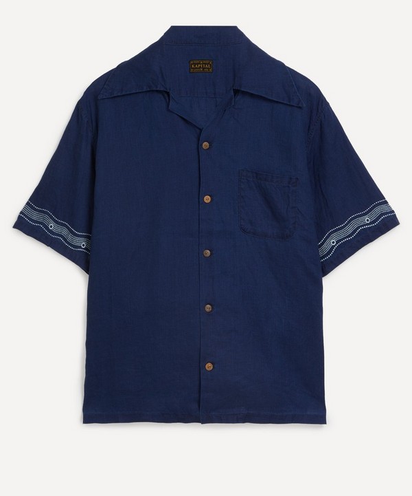 Kapital - French Cloth Linen WRANGLE Collar Aloha Shirt SOUFFLEMON image number null