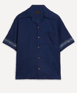 Kapital - French Cloth Linen WRANGLE Collar Aloha Shirt SOUFFLEMON image number 0