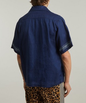Kapital - French Cloth Linen WRANGLE Collar Aloha Shirt SOUFFLEMON image number 3