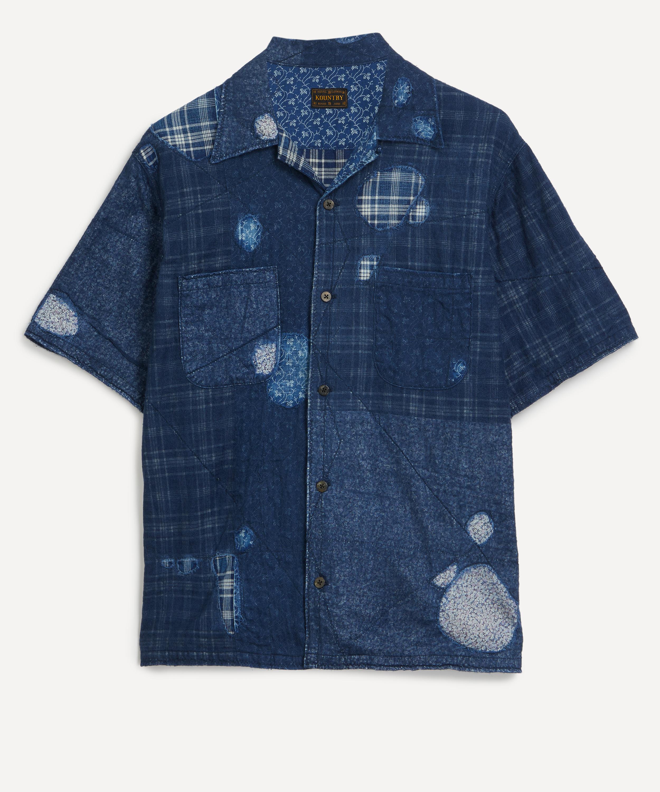 Kapital - Patchwork Boro Aloha Indigo Shirt image number 0